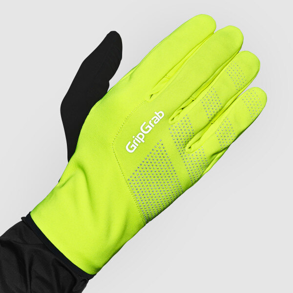 GripGrab Ride 2 Spring Sykkelhansker Gul Hi-Vis, Str. XS 