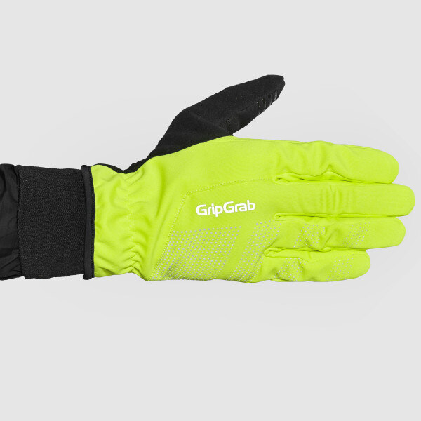 GripGrab Ride 2 WinterWind Sykkelhansker Gul Hi-Vis, Str. L 