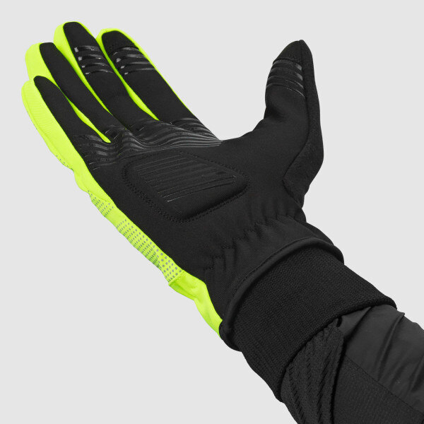 GripGrab Ride 2 WinterWind Sykkelhansker Gul Hi-Vis, Str. L 