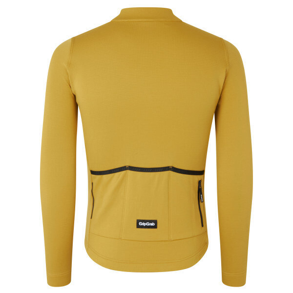 GripGrab EXPLR Merino Thermal Long Trøye Mustard Yellow, Str. XL 