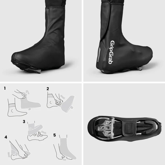GripGrab RIDE 2 Waterproof Skotrekk Sort, Str. S 