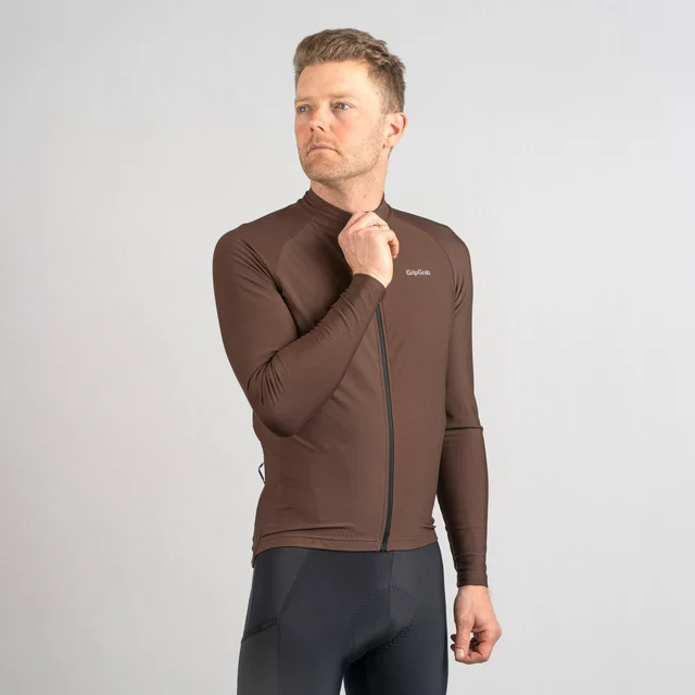GripGrab PACR Thermal Lang Trøye Brun, Str. M 