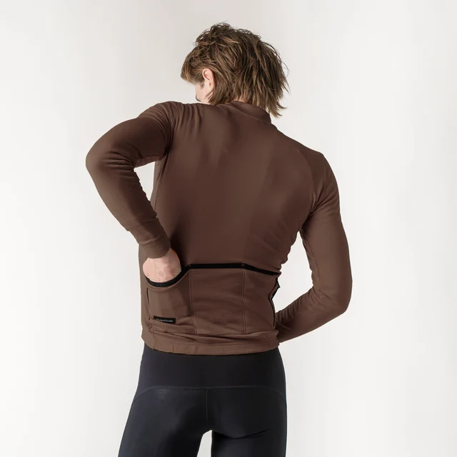 GripGrab EXPLR Merino Thermal Trøye Brun, Str. M 