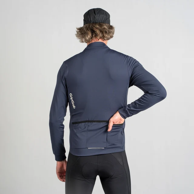 GripGrab RIDE Thermal Lang Trøye Marineblå, Str. L 