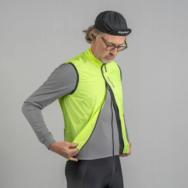 GripGrab RIDE Windproof Sykkelvest Signalgul, Str. S 