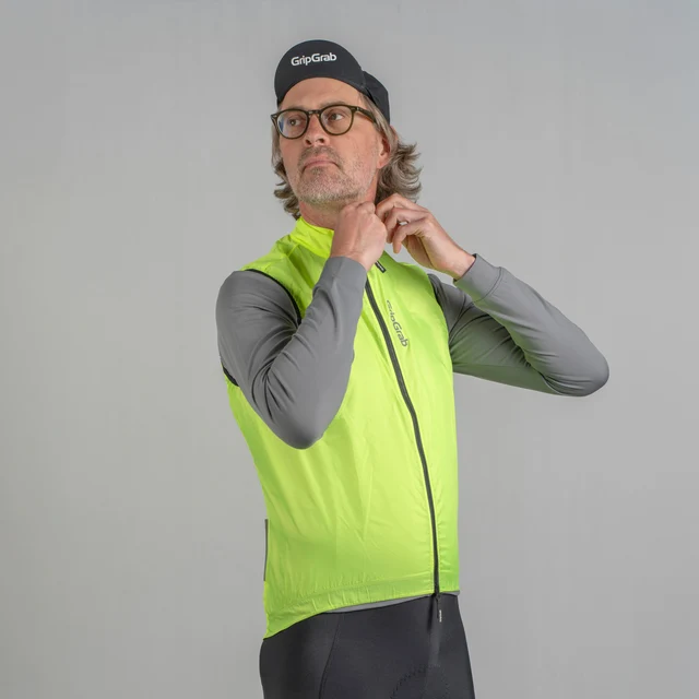 GripGrab RIDE Windproof Sykkelvest Signalgul, Str. S 