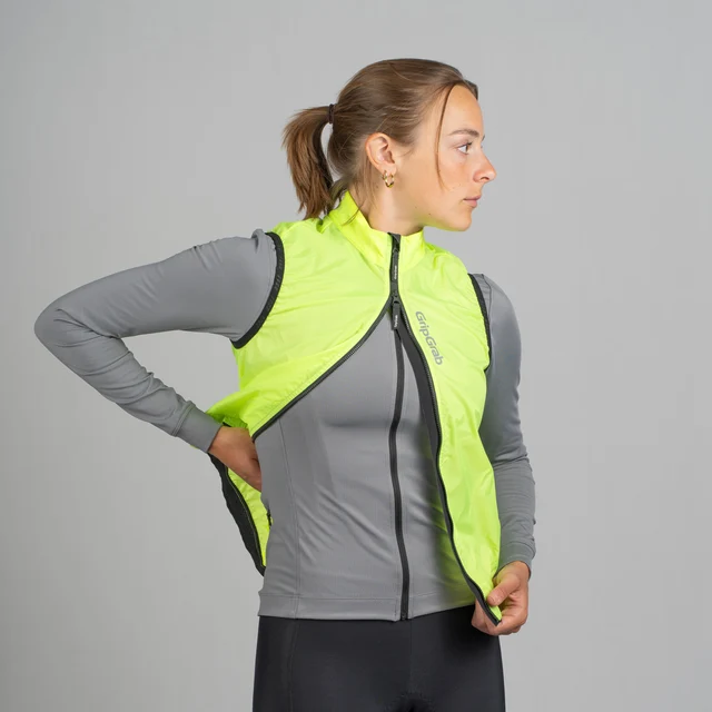 GripGrab RIDE Windproof Dame Vest Signalgul, Str. XL 