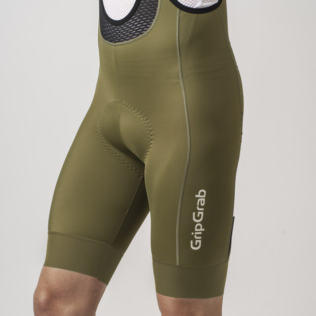 GripGrab PACR Bib Sykkelshorts Olive Green, Str. S 