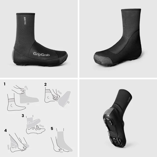 GripGrab Arctic 2 Gravel Skotrekk Black, Str. S 