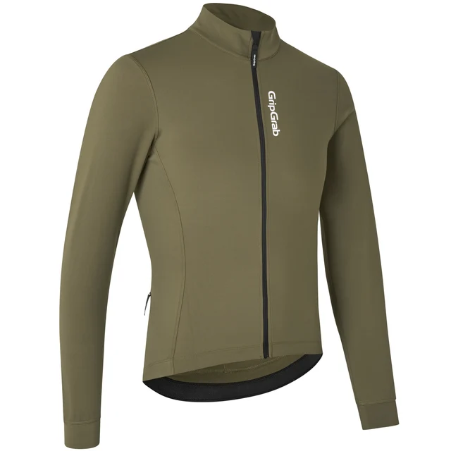 GripGrab RIDE Thermal Lång Cykeltröja Olive Green, Str. XXL 