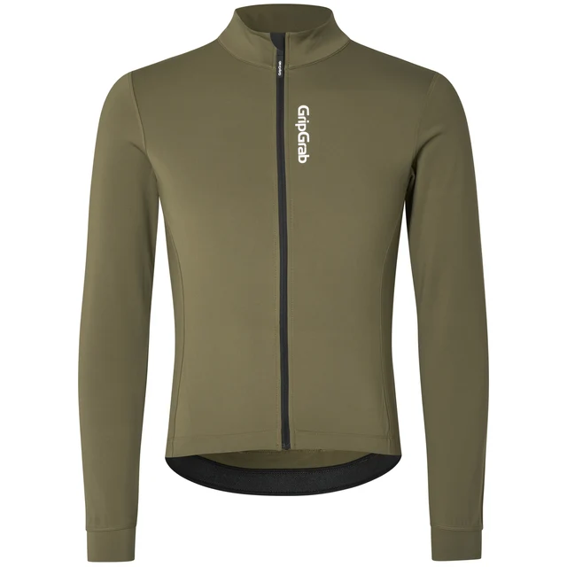 GripGrab RIDE Thermal Lång Cykeltröja Olive Green, Str. XXL 
