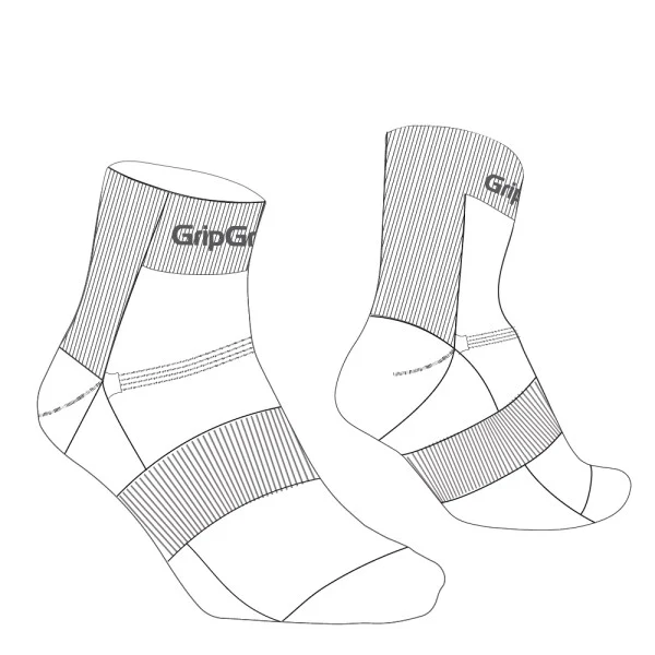 GripGrab RIDE Low Cut Sokker White, Str. S 