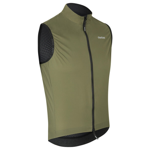 GripGrab PACR Windproof Lightweight Vest Olive Green, Str. M 