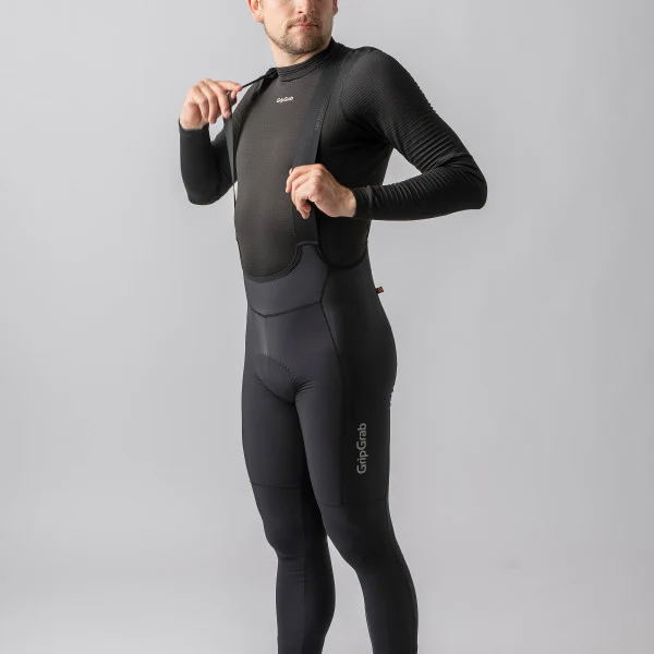 GripGrab PACR Thermal Bib Sykkelbukse Black, M/Pad, Str. XL 