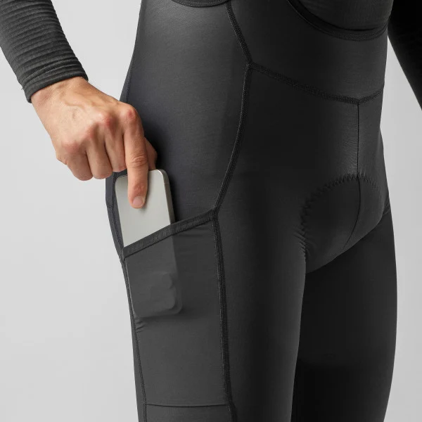 GripGrab PACR Thermal Bib Sykkelbukse Black, M/Pad, Str. XL 