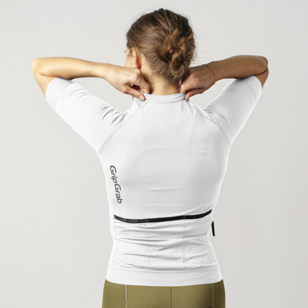 GripGrab W's PACR Short Sleeve Trøye White, Str. L 