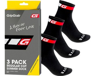 GripGrab Classic Regular 3-Pack Sokker Sort, Str. M