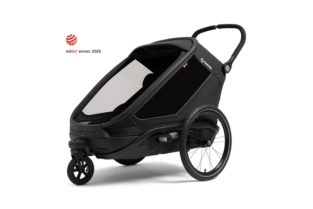 Hamax Outback Next Barnevogn 2 barn, Sort 