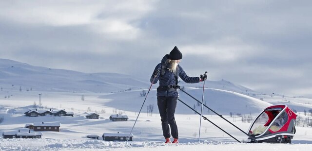 Hamax Outback Ski set Från cykelvagn till skidvagn 