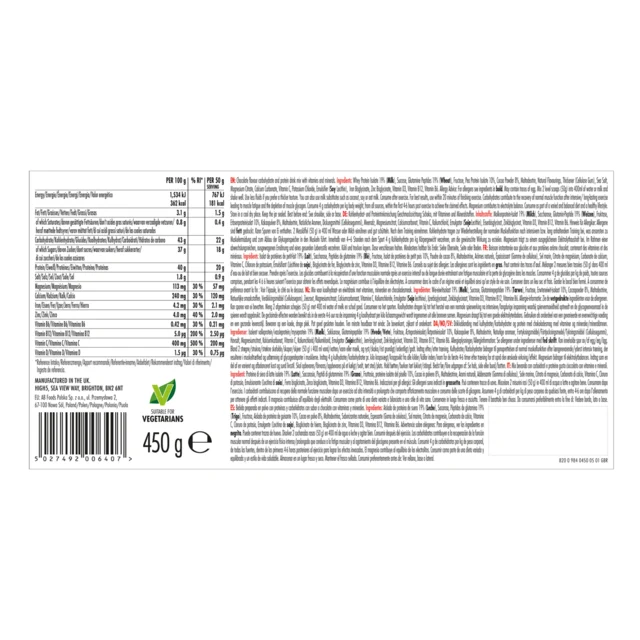 High5 Recovery Drink Proteinpulver 450 gram, Sjokolade, Plantebasert 