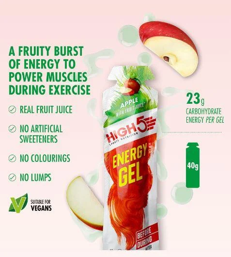 High5 Energigel Taster Pack - 8 stk 8 x 40g, 23g karbohydrater pr gel 