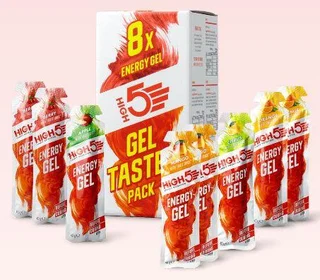 High5 Energigel Taster Pack - 8 stk 8 x 40g, 23g karbohydrater pr gel