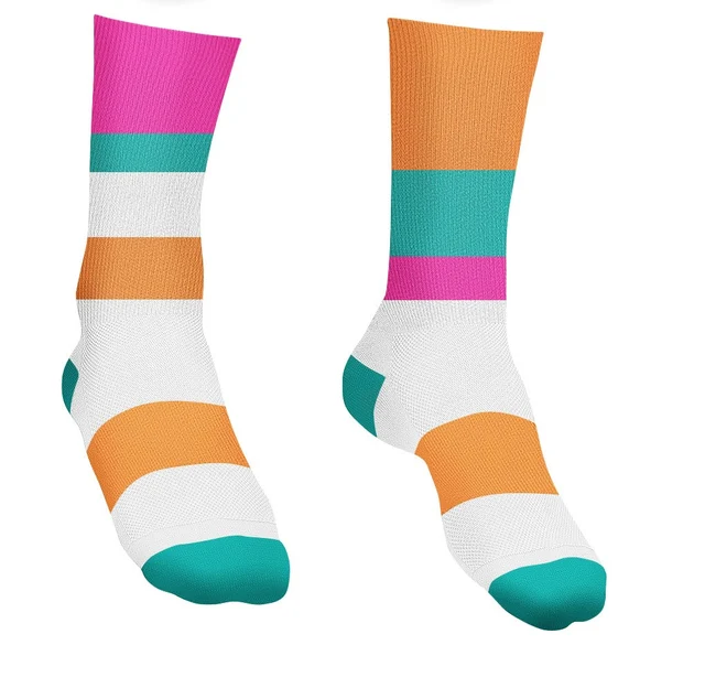 Incylence Running Bands Sokker Cyan Orange, Str. 47-50 