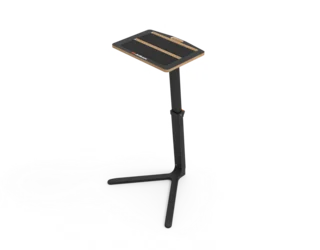 JetBlack Trainer Table Nettbrettholder Sort, H&#248;ydejusterbar, Max 10kg