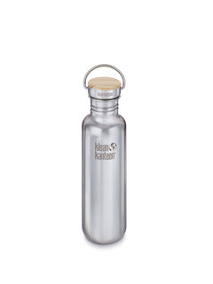 Klean Kanteen Reflect Stål Flaske Mirrored Stainless, m/Bamboo Cap, 800 ml
