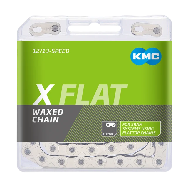 KMC X12 Flat Go Waxed Kjede Sølv 12/13-Delt, 126 ledd 