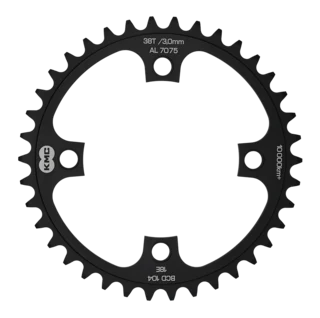 KMC Wide Singlespeed Drev 38T, 104 BCD / 4-arm, 1/8", Wide (3 mm)