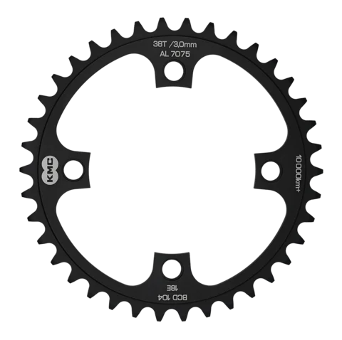 KMC Wide Singlespeed Drev 38T, 104 BCD / 4-arm, 1/8", Wide (3 mm)