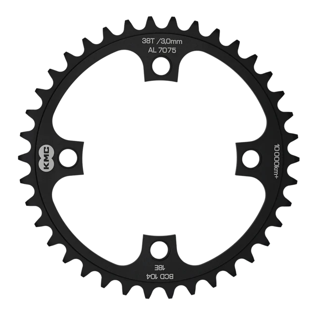 KMC Wide Singlespeed Drev 38T, 104 BCD / 4-arm, 1/8", Wide (3 mm) 