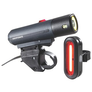 Kryptonite Street F-650 & Avenue Lyssett 650+75 lumen, USB oppladbart