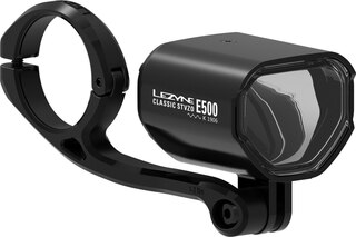 Lezyne Classic StVZO E500 Framlampa 500 lumen, kopplas direkt till elcykeln