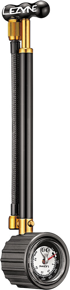 Lezyne Shock Drive Minipumpe Sort, 400psi / 27.5bar, 258 mm