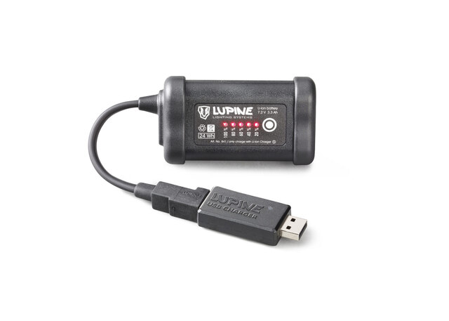 Lupine USB Batterilader For alle Lupine batterier 