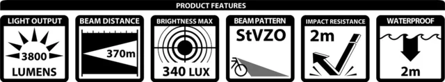 Lupine SL AX 7 Framlampa 31,8 mm, 3800 lumen 
