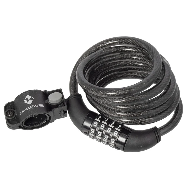 M-Wave DS 8.15 Spiral Digit Sykkellås 8x1500mm, Utbyttbar kode! 