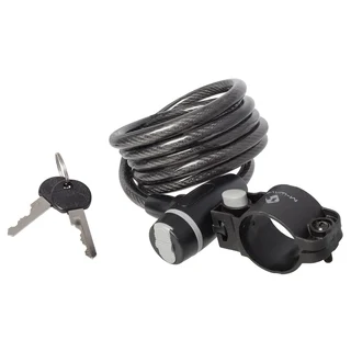 M-Wave S 8.15 Spiral Sykkellås CLIP-ON brakett, 8x1500 mm, 2 nøkler