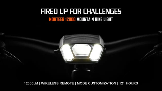 MagicShine Monteer 12000 Sykkellykt 12000 lumen, 10.000mAh, IPX6, 1192g 