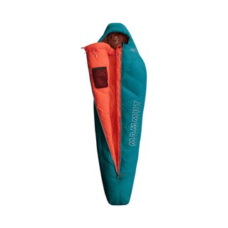 Mammut Perform Down Dame Sovepose For damer, Petrol, -10°C Limit, 1090g