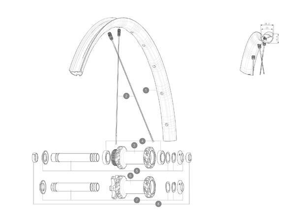 Mavic Crossmax SL S 29 Eike kit 24 stk, Foran eller bak 