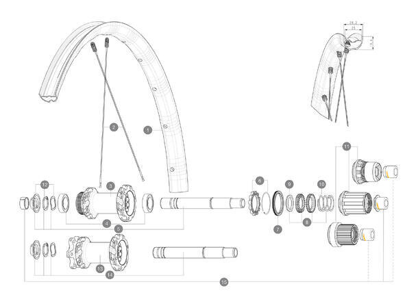 Mavic Crossmax SL S 29 Eike kit 24 stk, Foran eller bak 