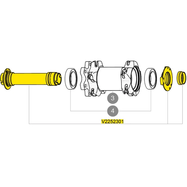 Mavic 15 mm Aksling For 6-Bolt QRM+ Nav For Ksyrium Pro Disc Allroad 
