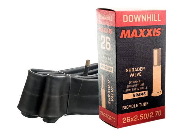 Maxxis Downhill Bil 26" Slange 26"x2.5/2.7, Bil ventil, 450 gram 