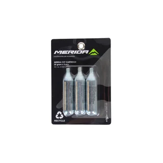 Merida 3 stk 25g Co2 Patroner 3 x 25 gram, med gjenger