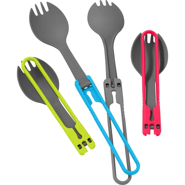 MSR Folding Utensils 4-pack Spork Kit Red/Gray/Blue/Green 