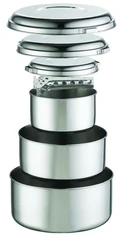 MSR Alpine 4 Pot Set Sølv, Rustfritt stål