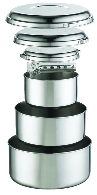 MSR Alpine 4 Pot Set Sølv, Rustfritt stål 